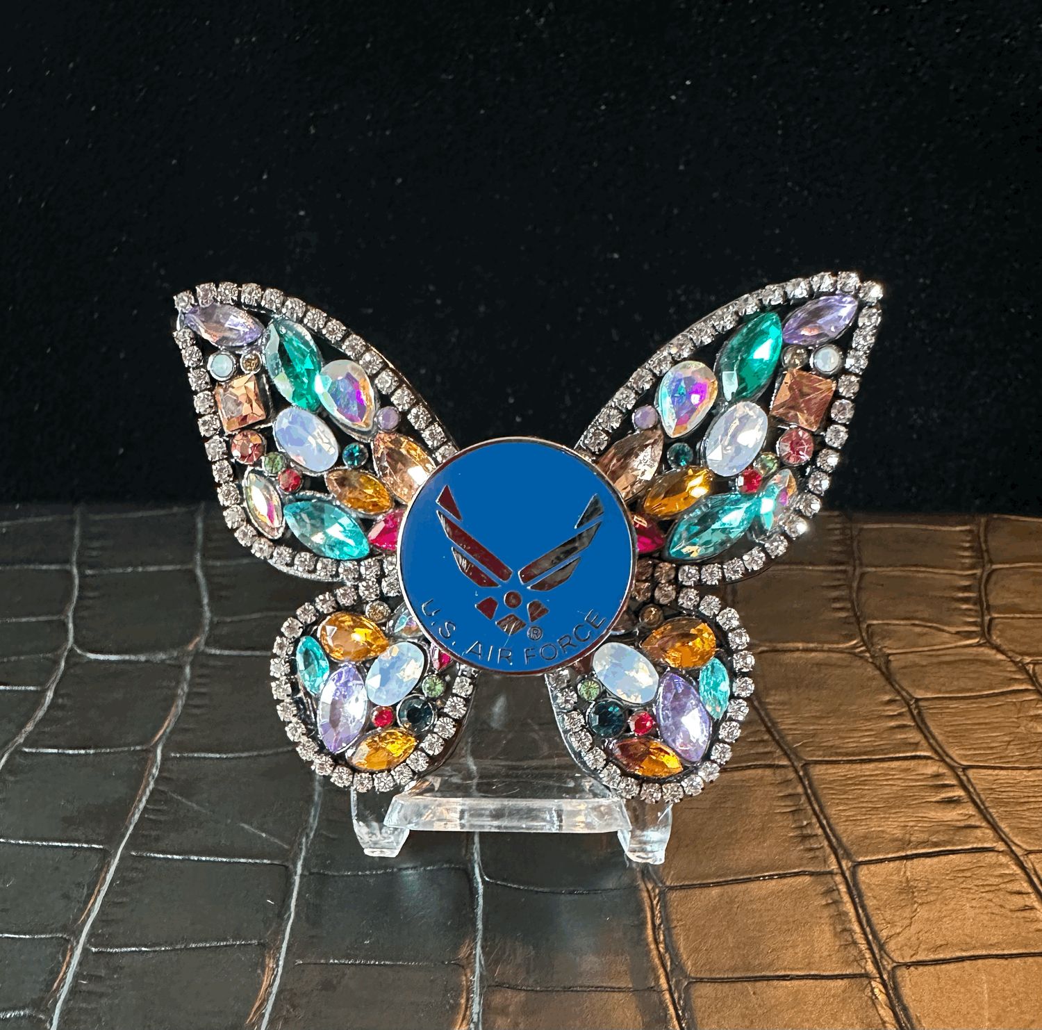 US Air Force Bling Pin Brooch