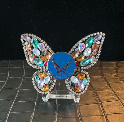 US Air Force Bling Pin Brooch
