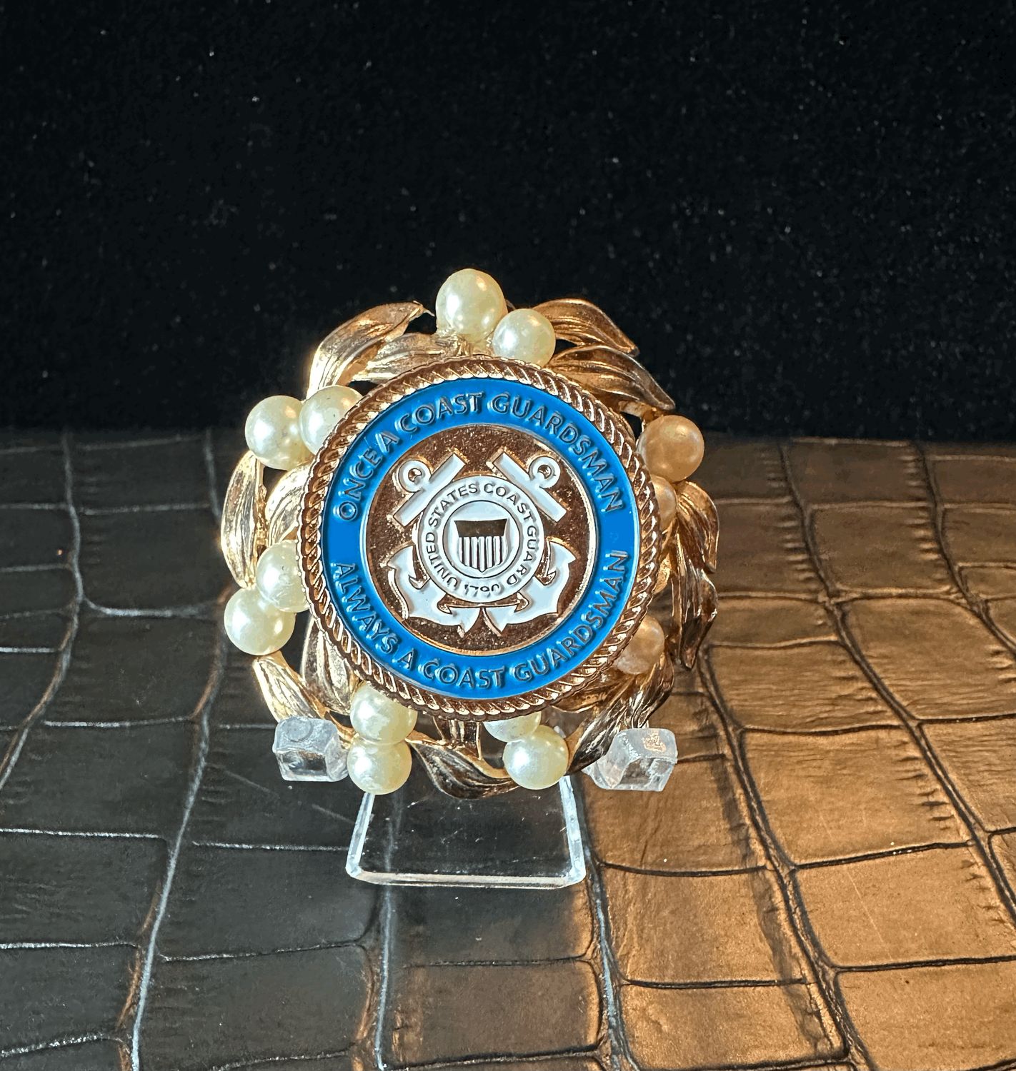 US Coast Guard Bling Pin Brooch