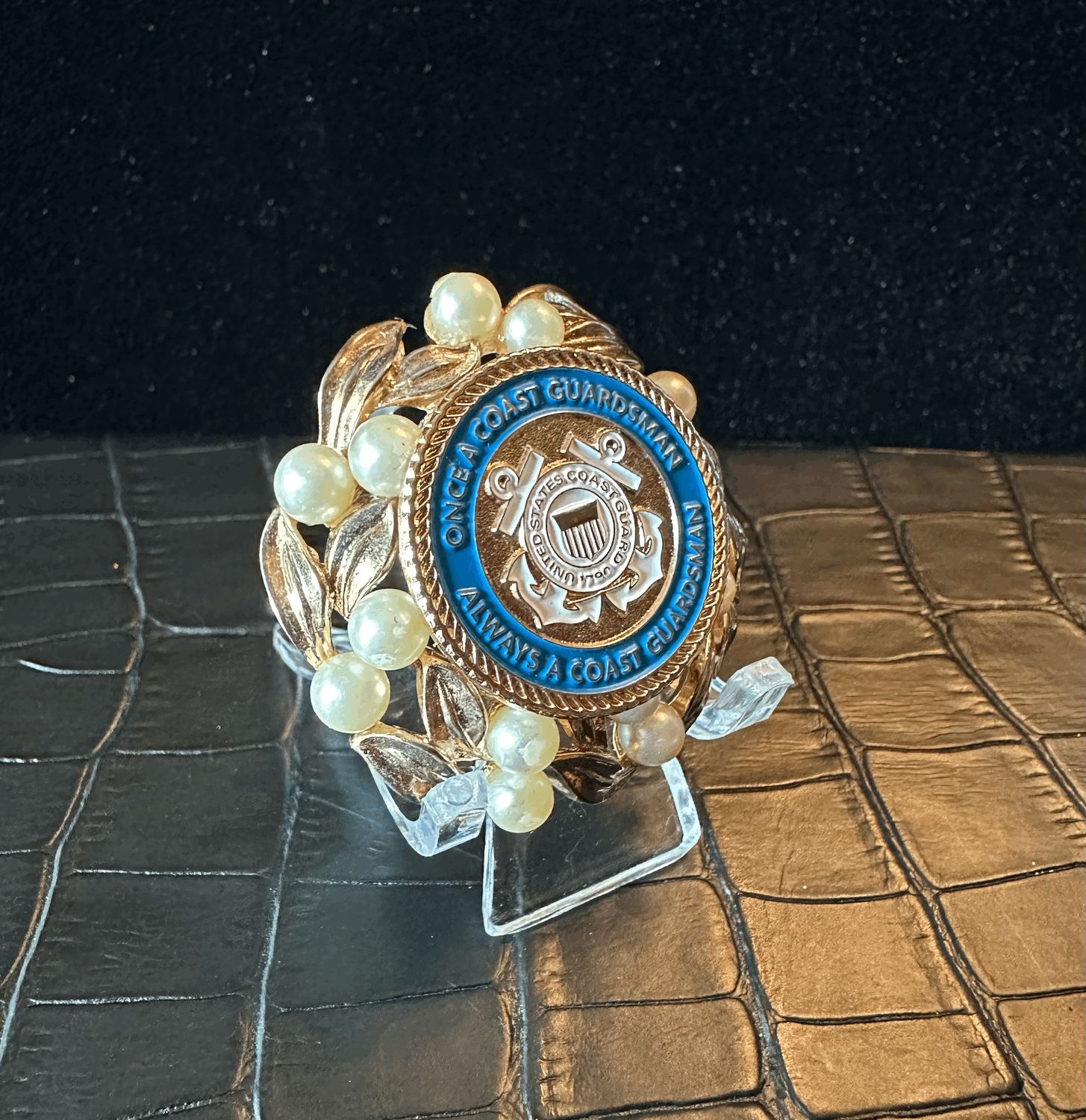 US Coast Guard Bling Pin Brooch