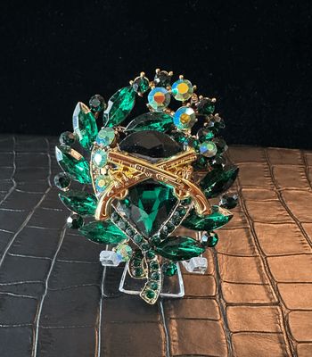 US Army Military Police Bling Pin Brooch