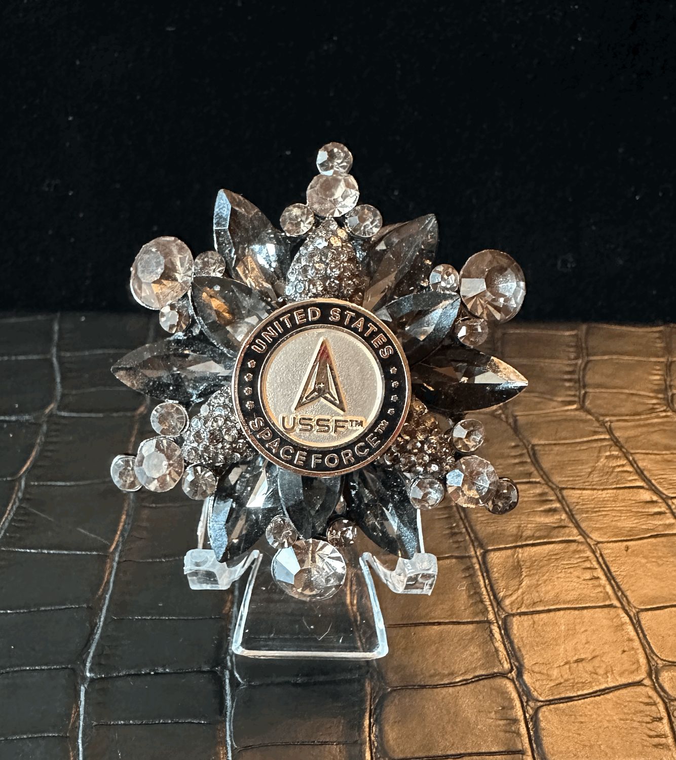 US Space Force Bling Pin Brooch