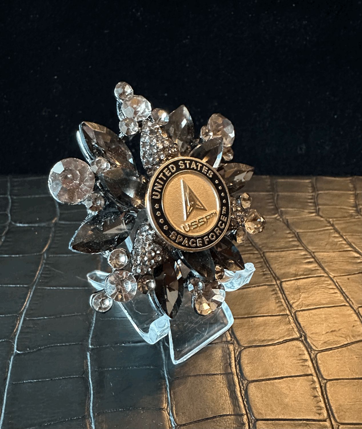 US Space Force Bling Pin Brooch