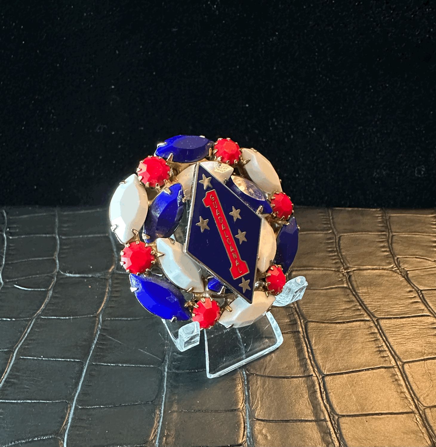 US Marines Guadalcanal Bling Pin Brooch