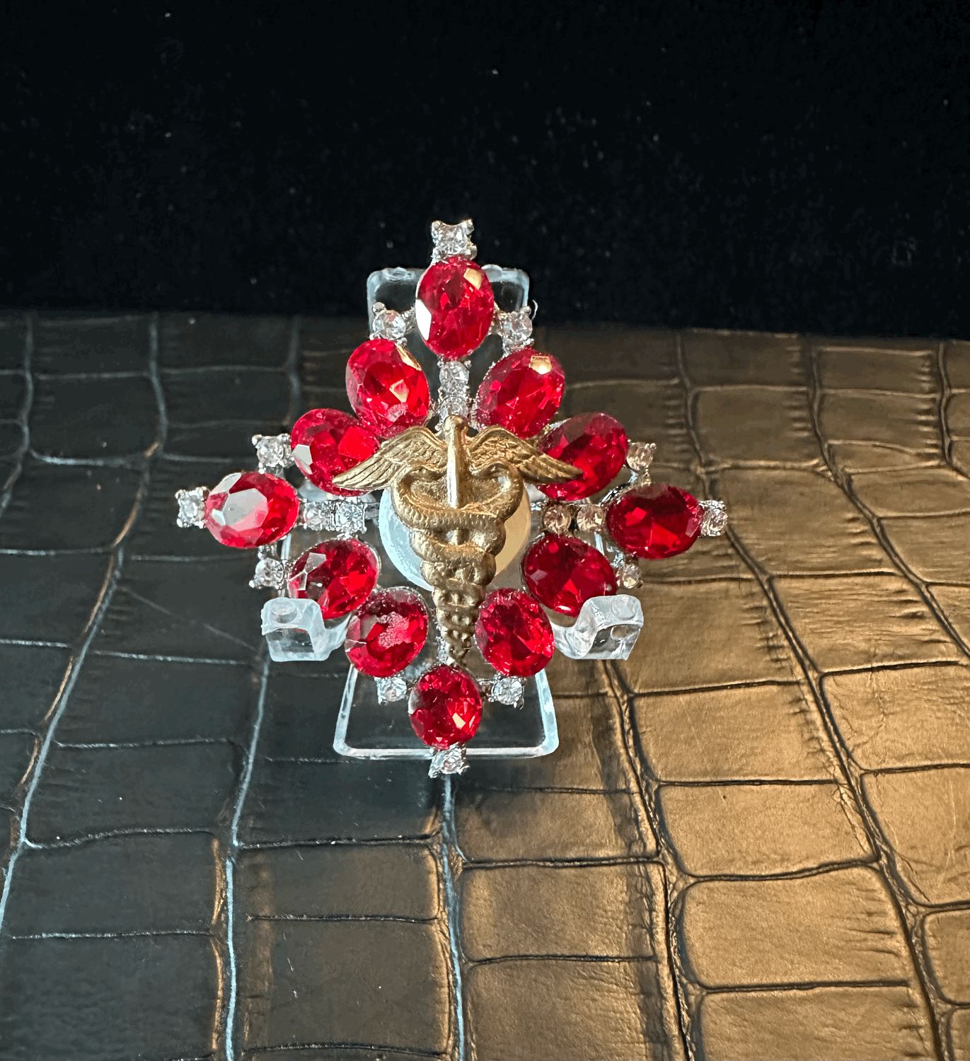 US Army Medical Corps Bling Pin Brooch