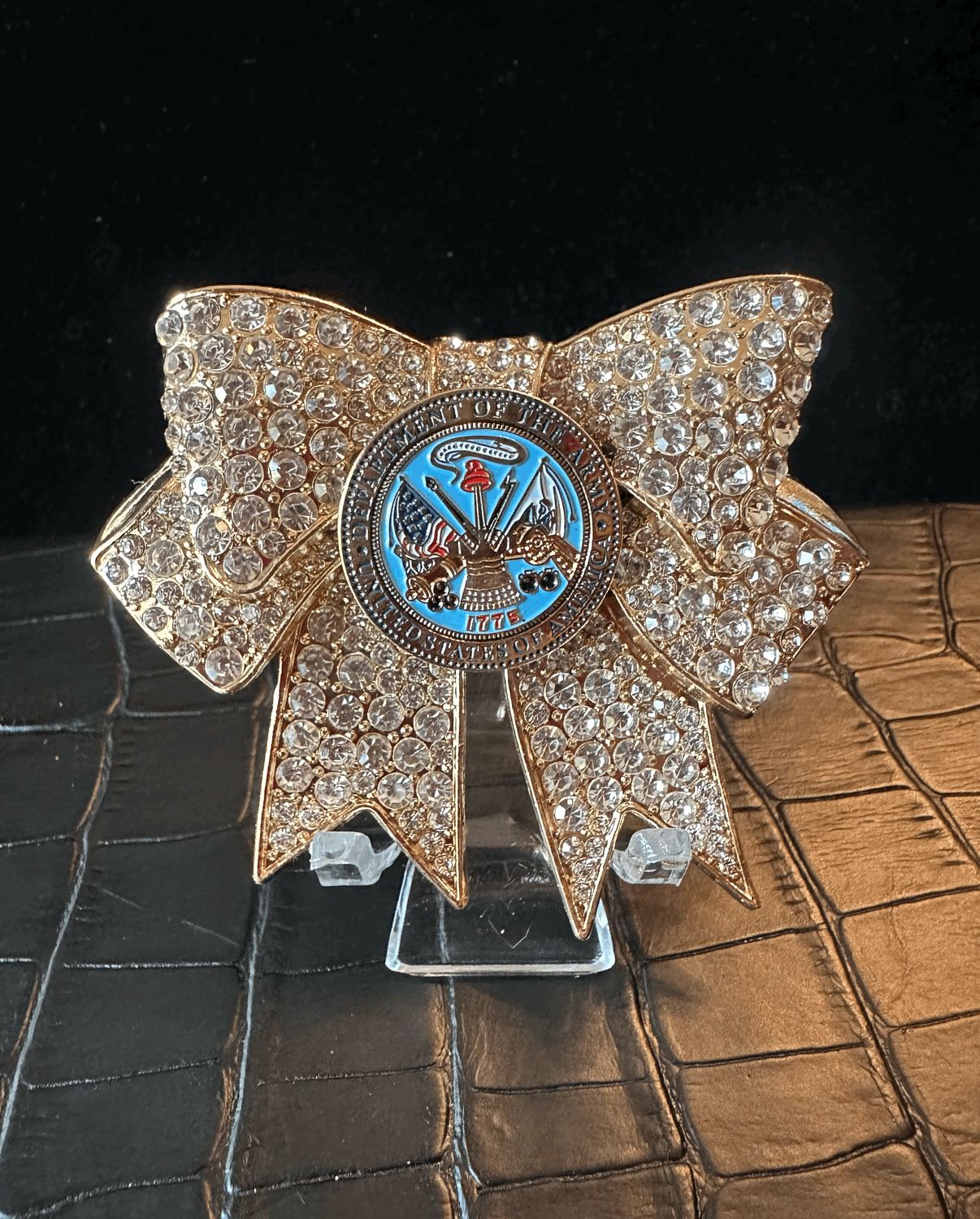 US Army Bling Pin Brooch