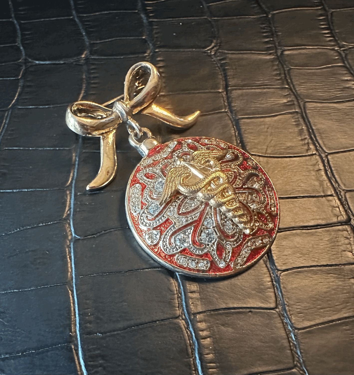 US Army Medical Corps Bling Pin Brooch