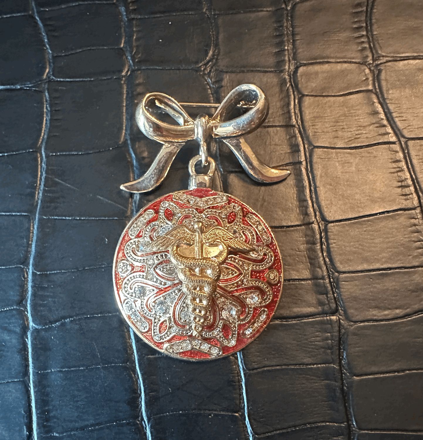 US Army Medical Corps Bling Pin Brooch