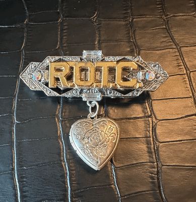 US Army ROTC Bling Pin Brooch Locket