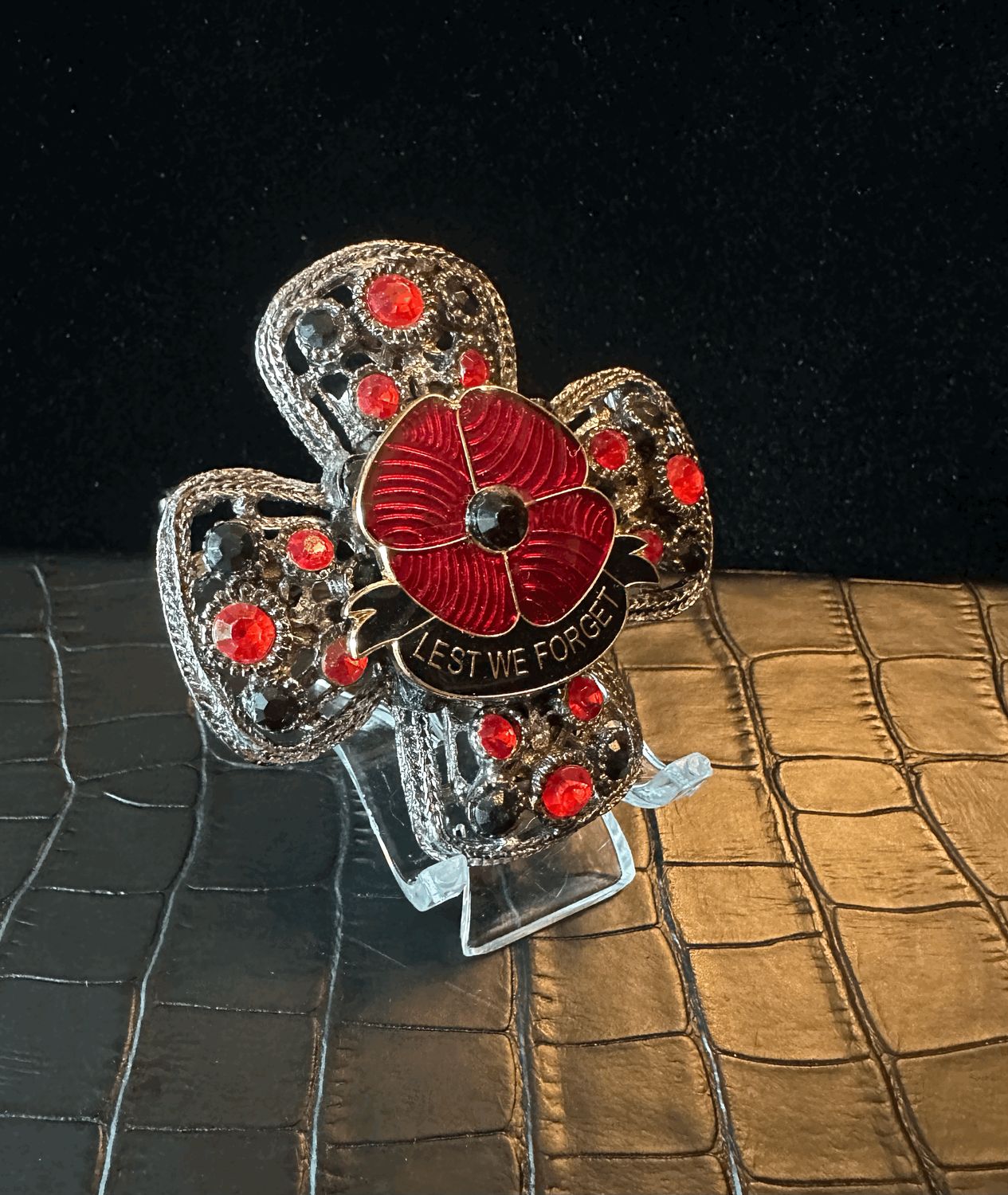 Lest We Forget Bling Pin Brooch