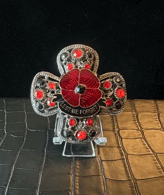 Lest We Forget Bling Pin Brooch