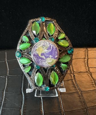 Earth Day Bling Pin Brooch