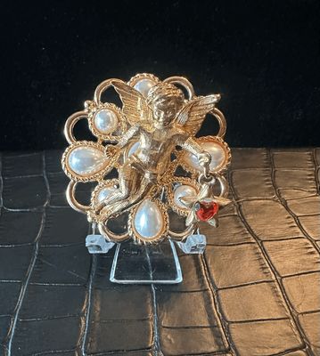 Cupid Valentine's Day Bling Pin Brooch