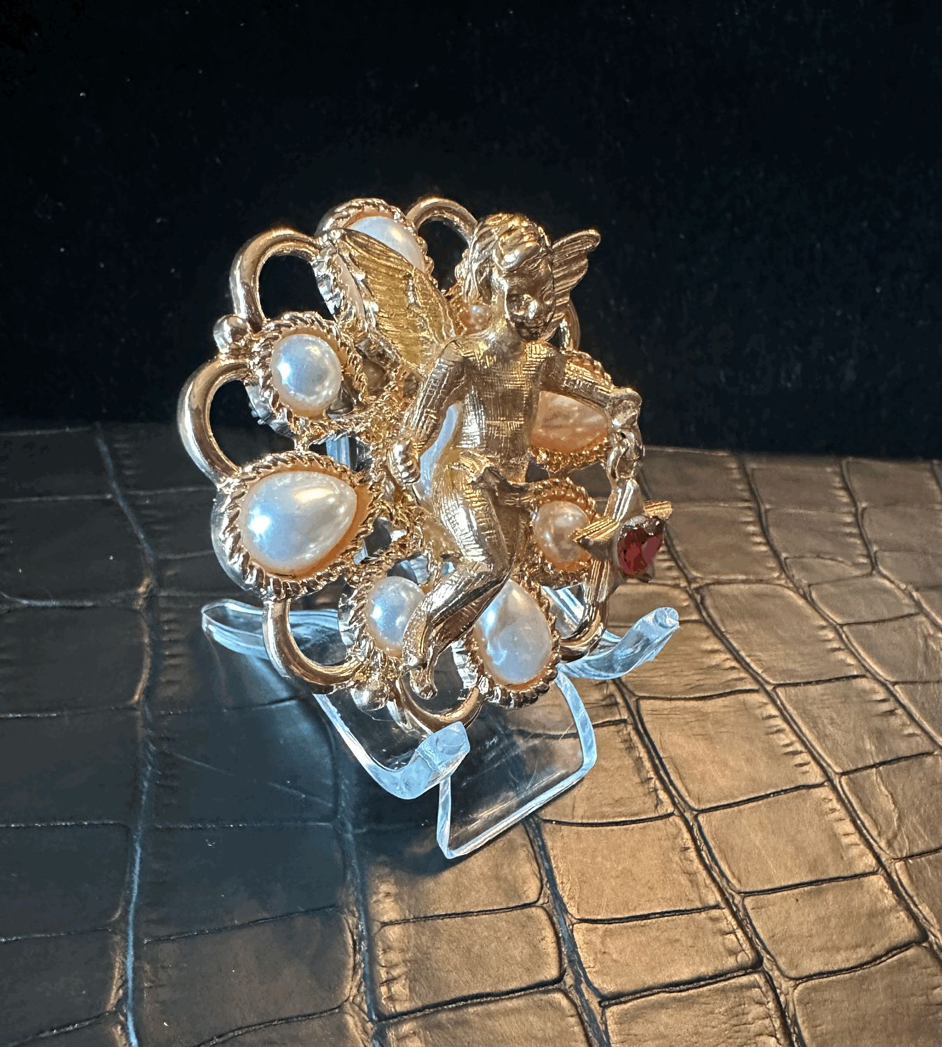 Cupid Valentine's Day Bling Pin Brooch