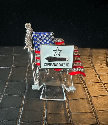 Come and Take It America Bling Pin Brooch