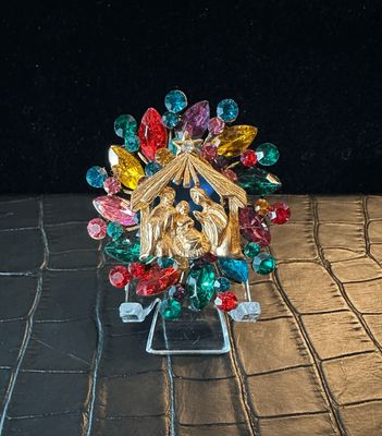 Christmas Nativity Bling Pin Brooch
