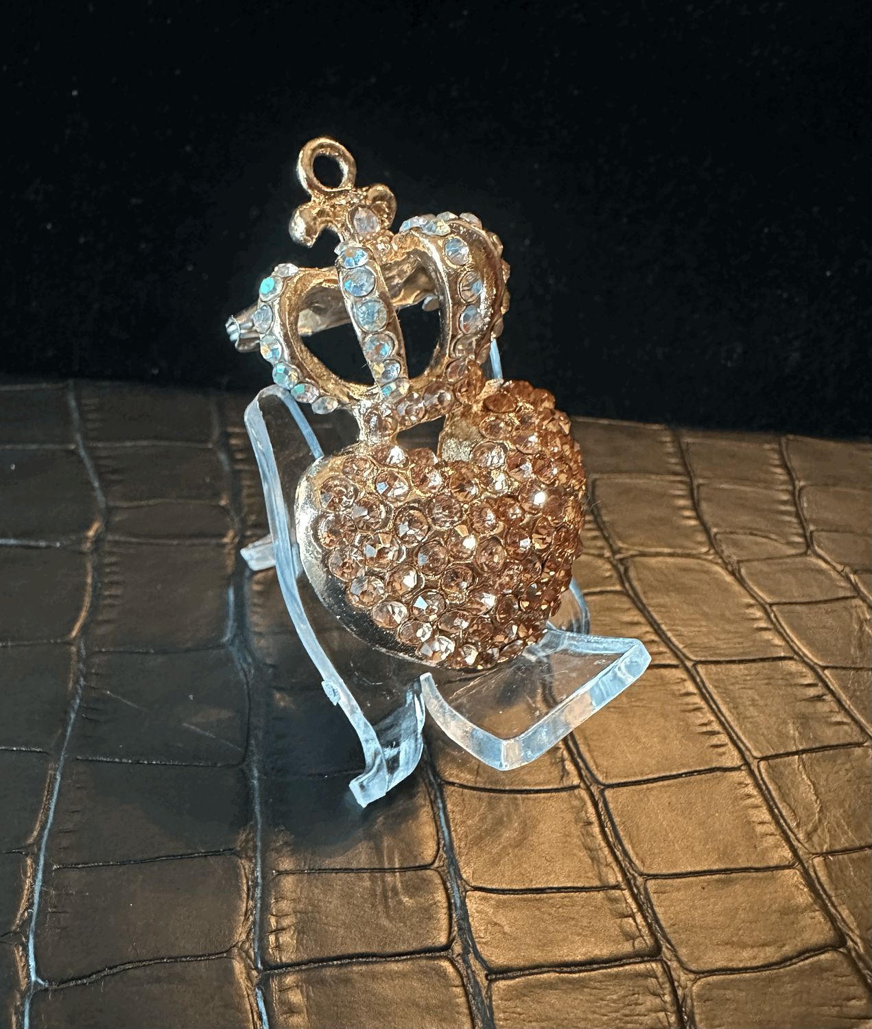Queen of Hearts Bling Pin Brooch
