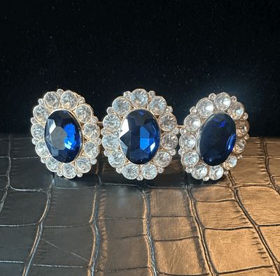 Blue Rhinestone Hair Barrette