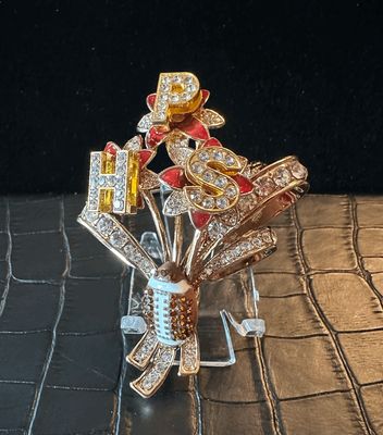 PHS Pearland High School Football Bling Pin Brooch