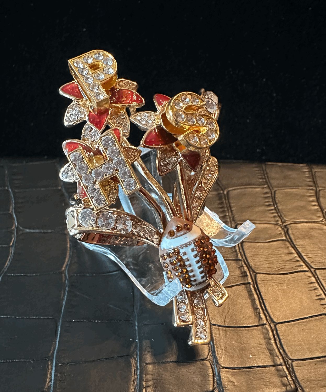 PHS Pearland High School Football Bling Pin Brooch
