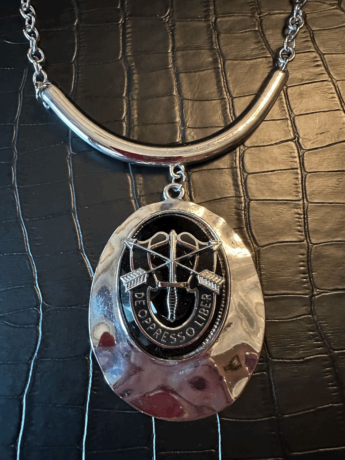 US Army Special Forces Statement Necklace
