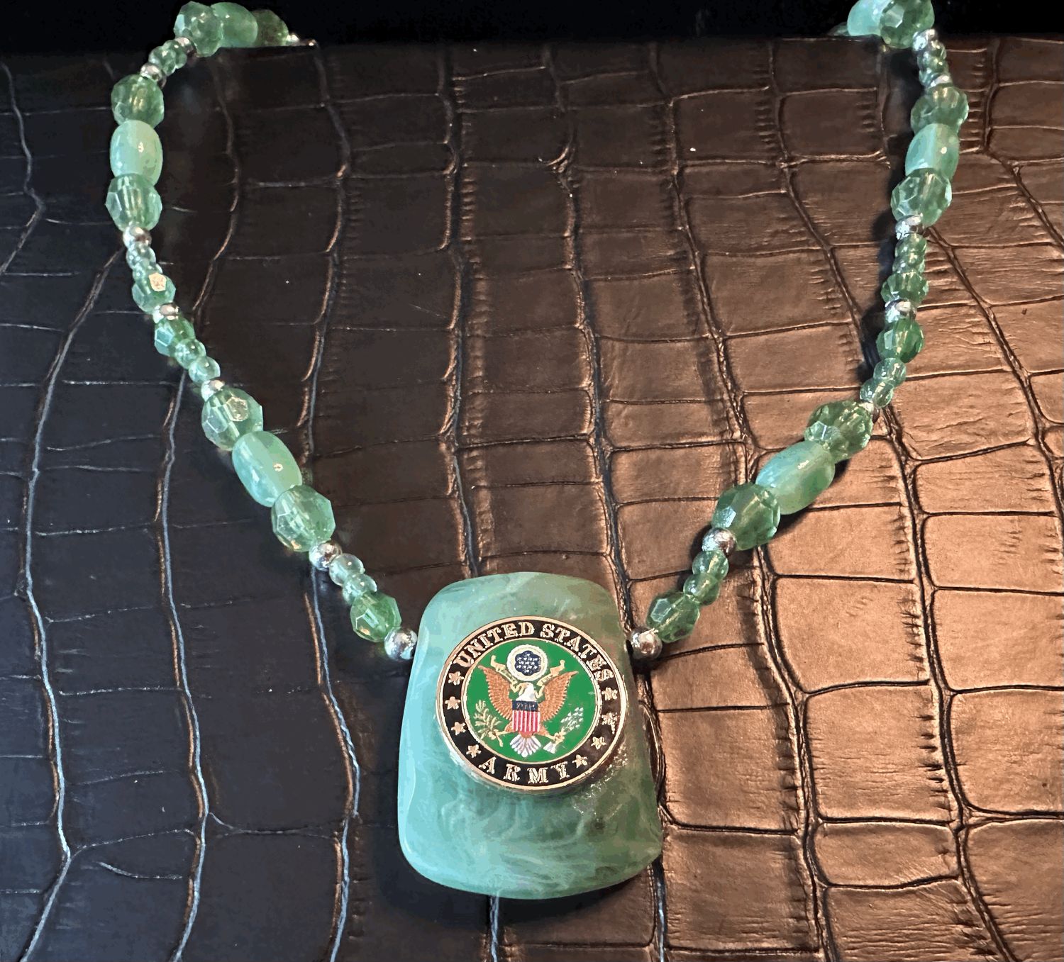 US Army Beaded Necklace