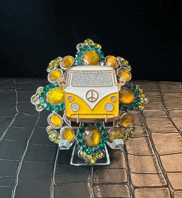 VW Bus Bling Pin Brooch