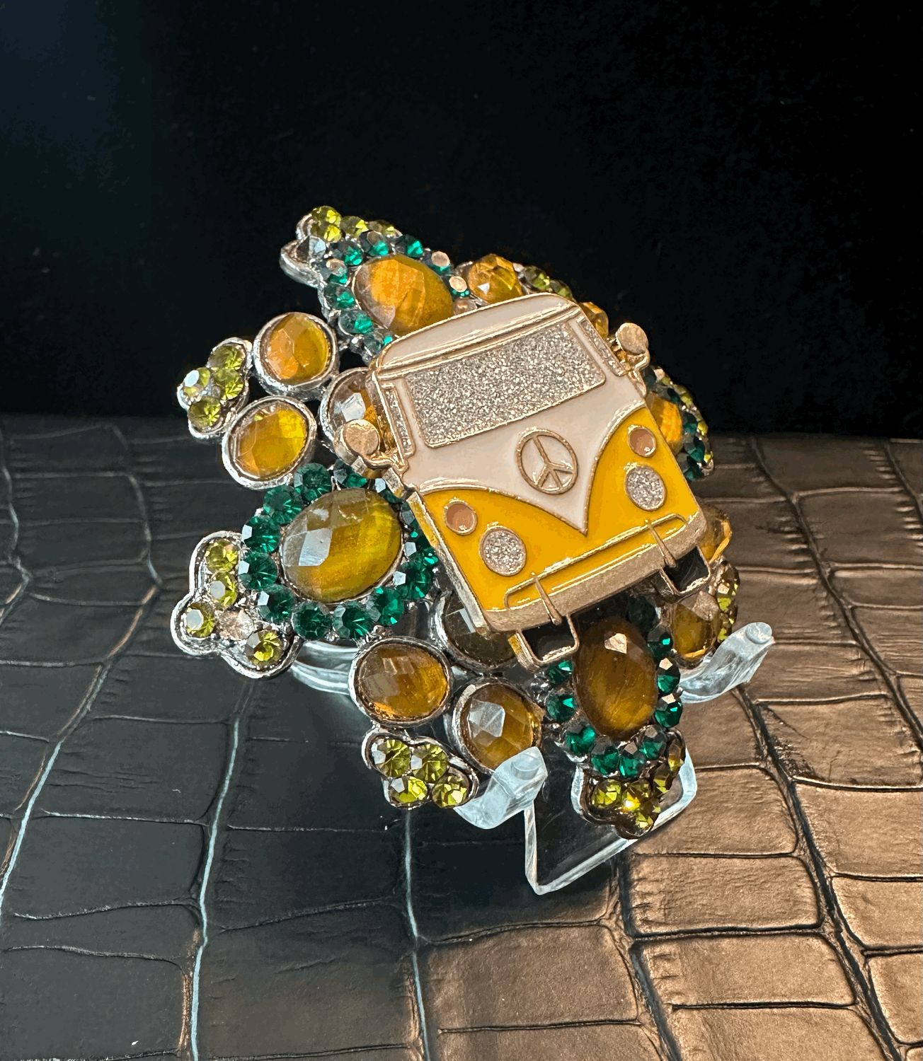 VW Bus Bling Pin Brooch