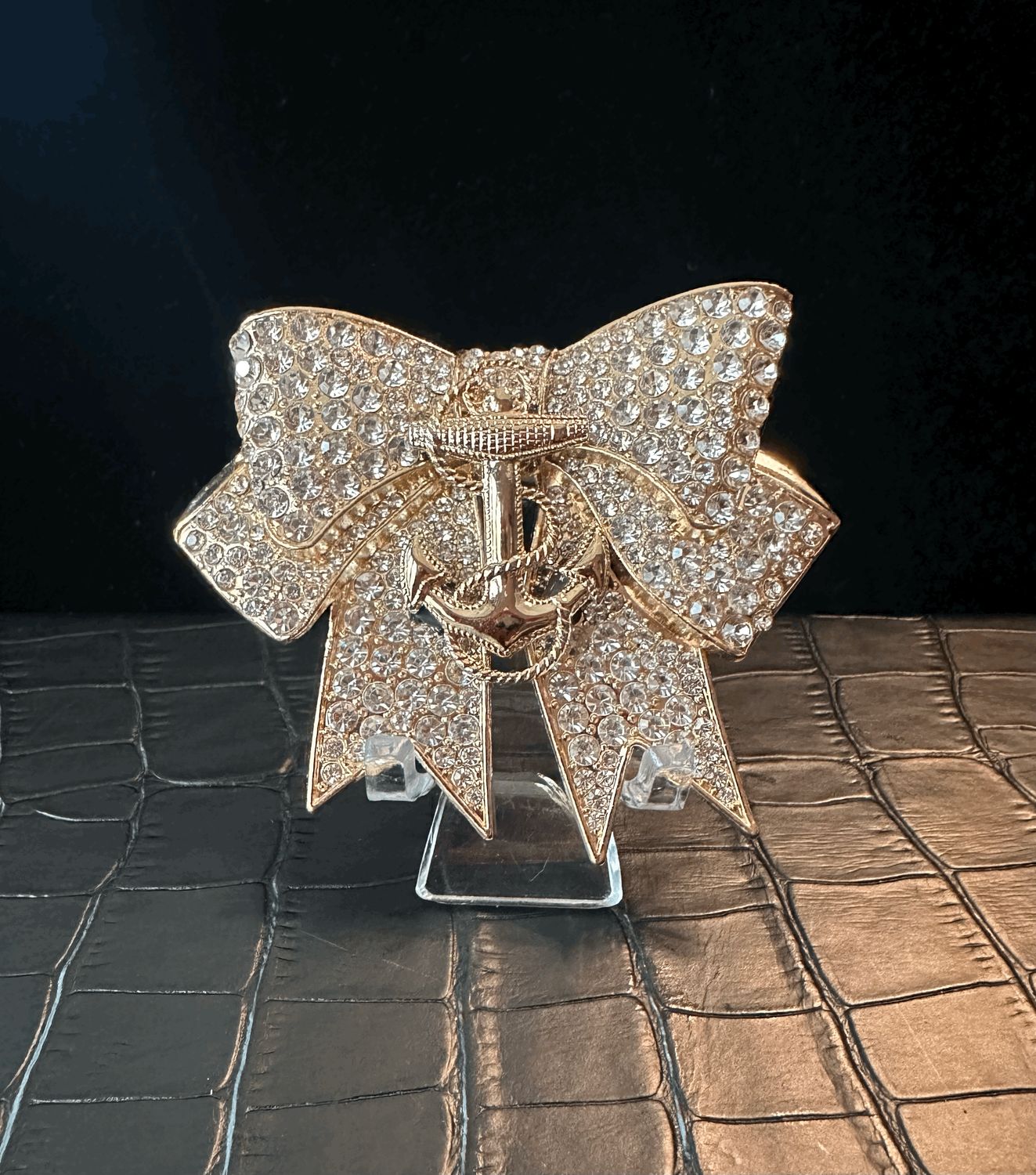 US Navy Anchor Bling Pin Brooch