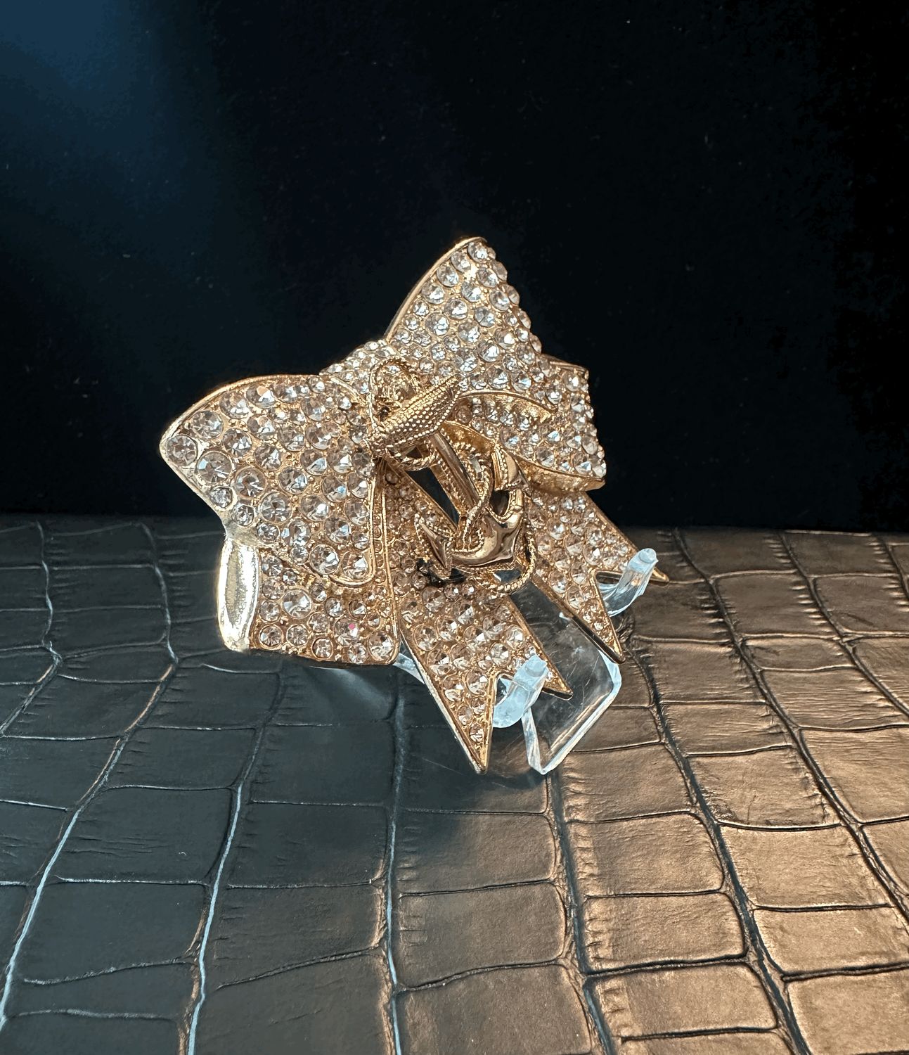 US Navy Anchor Bling Pin Brooch