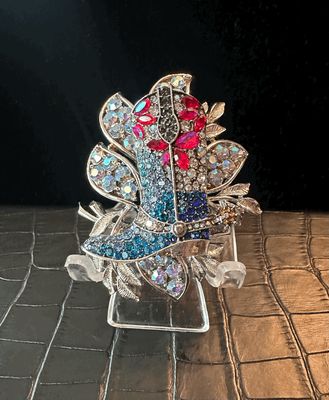Cowgirl Boot Bling Pin Brooch