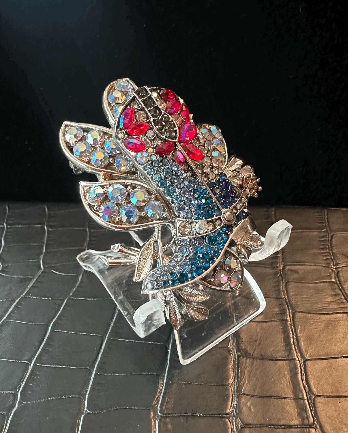 Cowgirl Boot Bling Pin Brooch