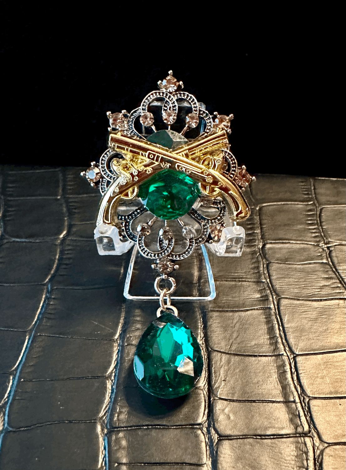 US Army Military Police Bling Pin Brooch