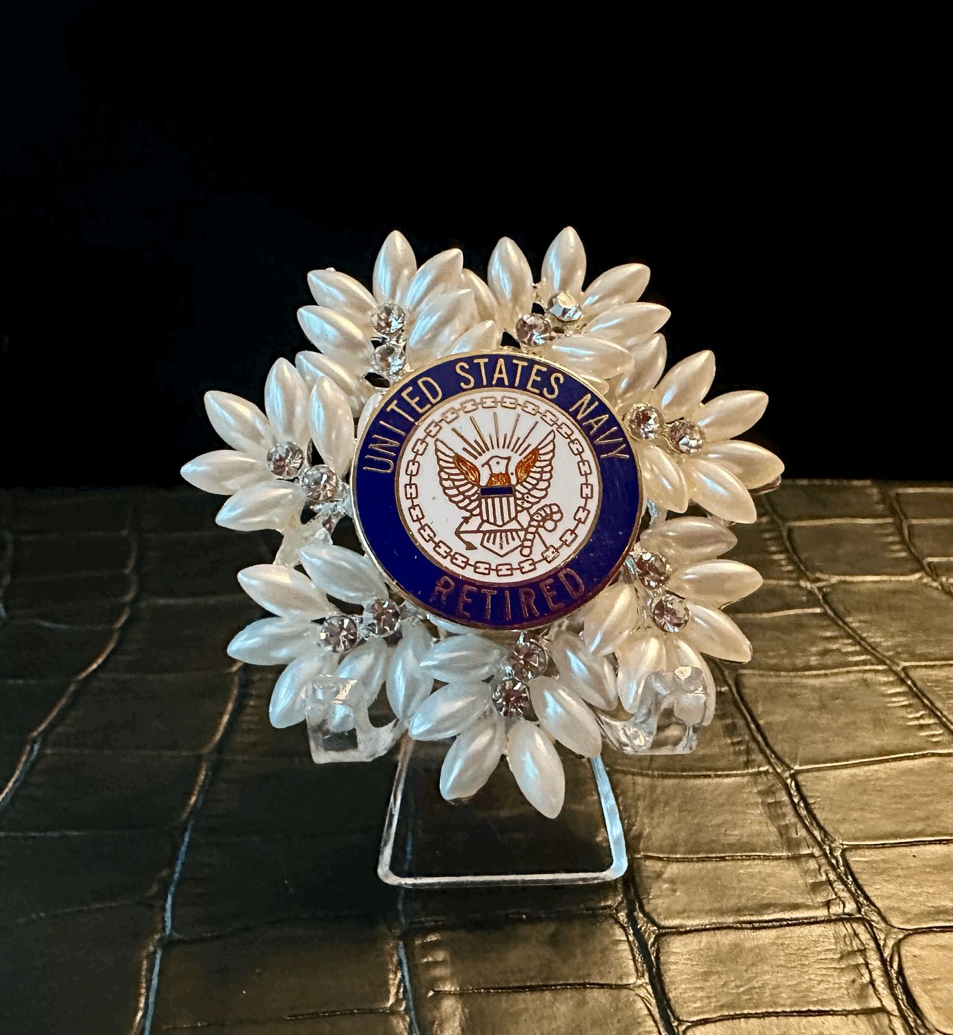 US Navy Bling Pin Brooch