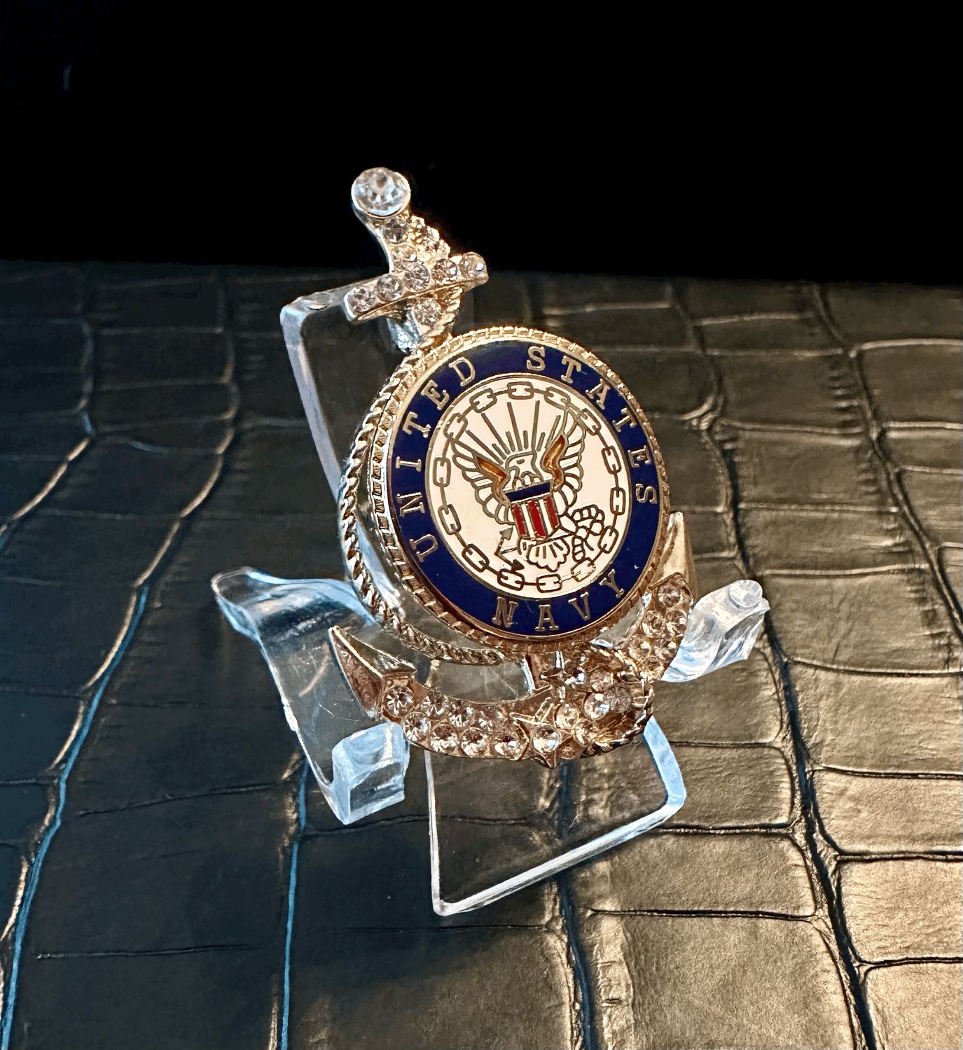 US Navy Bling Pin Brooch