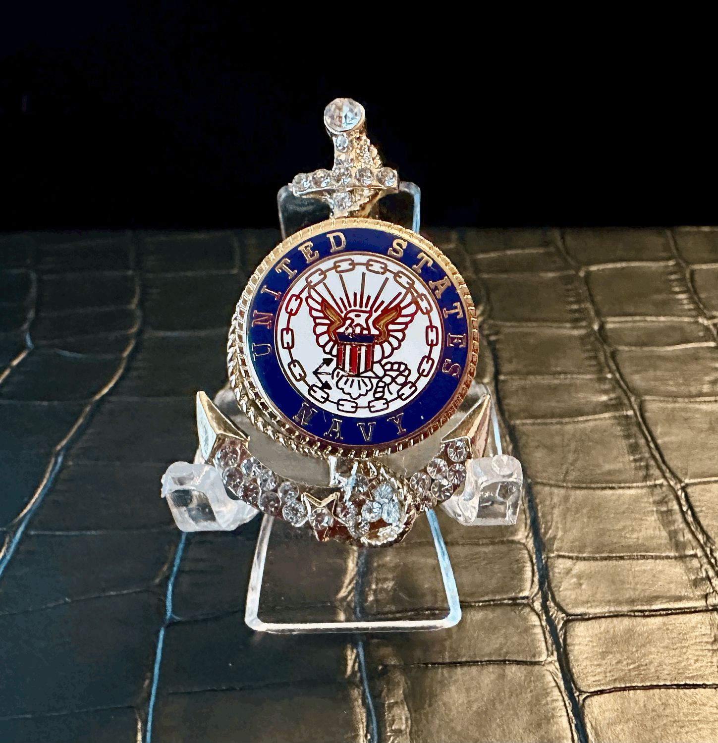 US Navy Bling Pin Brooch