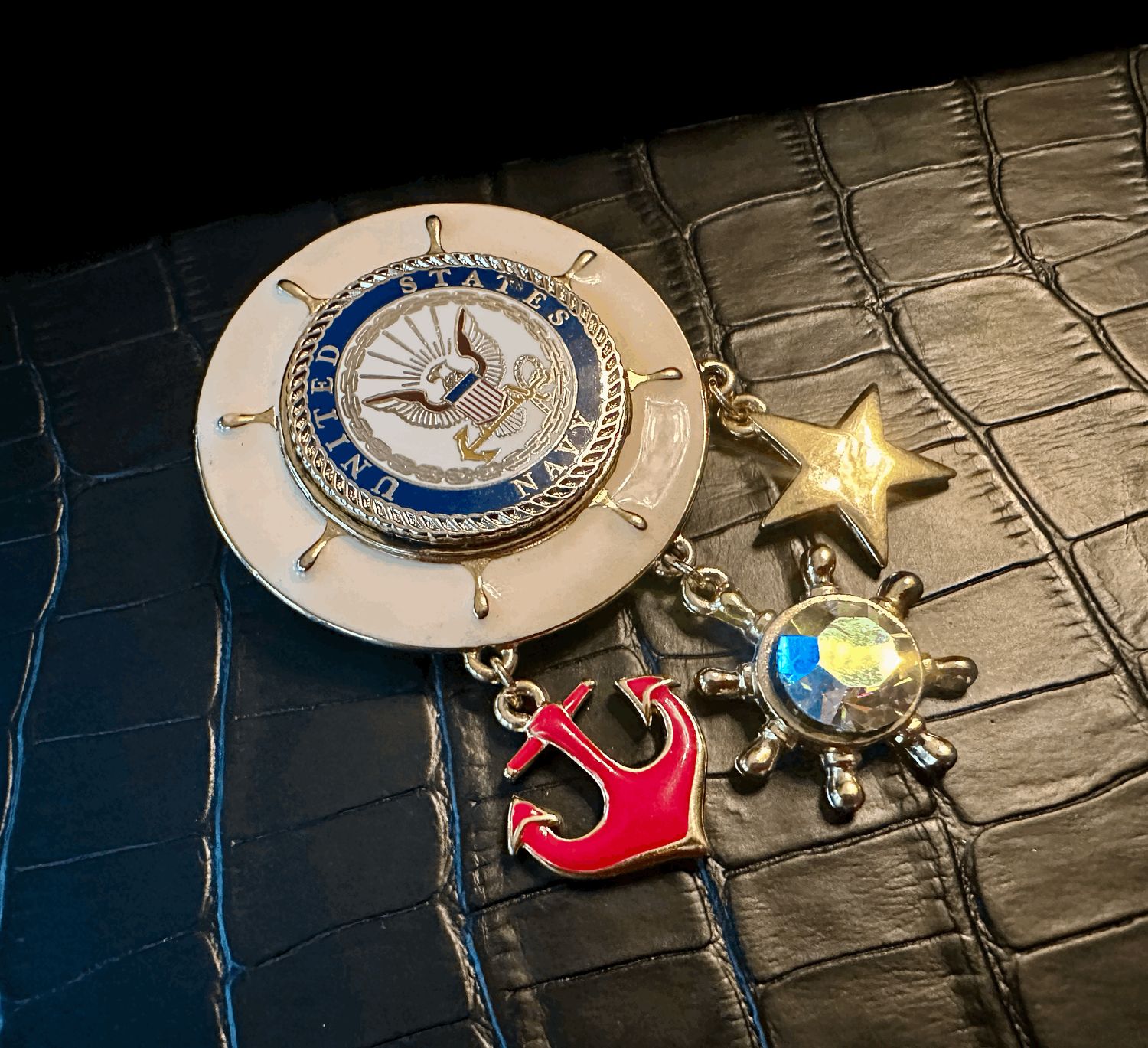 US Navy Bling Pin Brooch