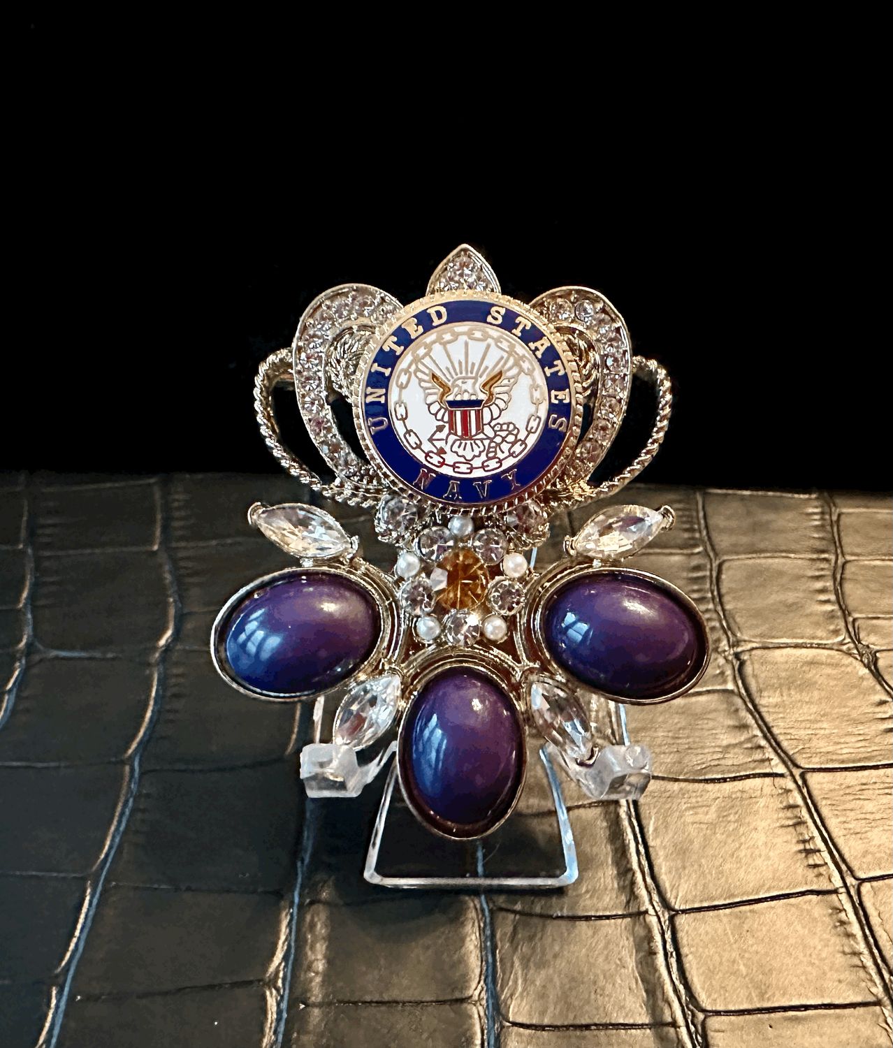 US Navy Bling Pin Brooch