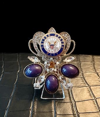 US Navy Bling Pin Brooch