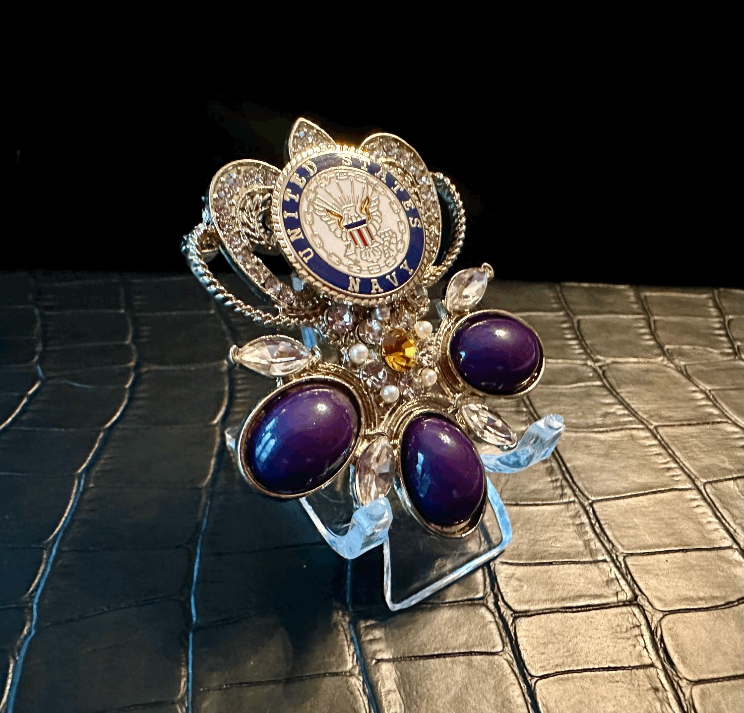 US Navy Bling Pin Brooch