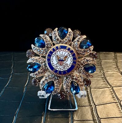 US Navy Bling Pin Brooch