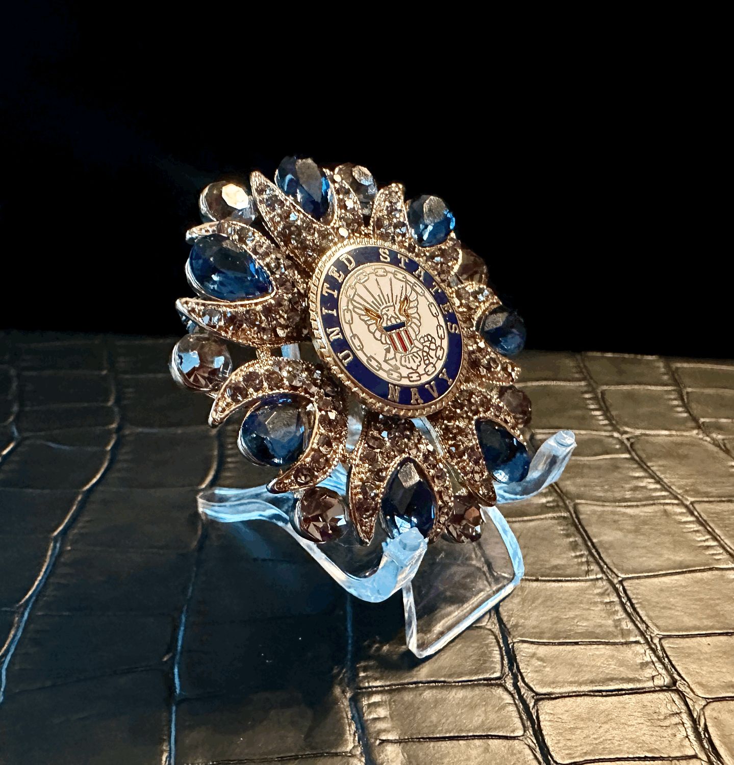 US Navy Bling Pin Brooch