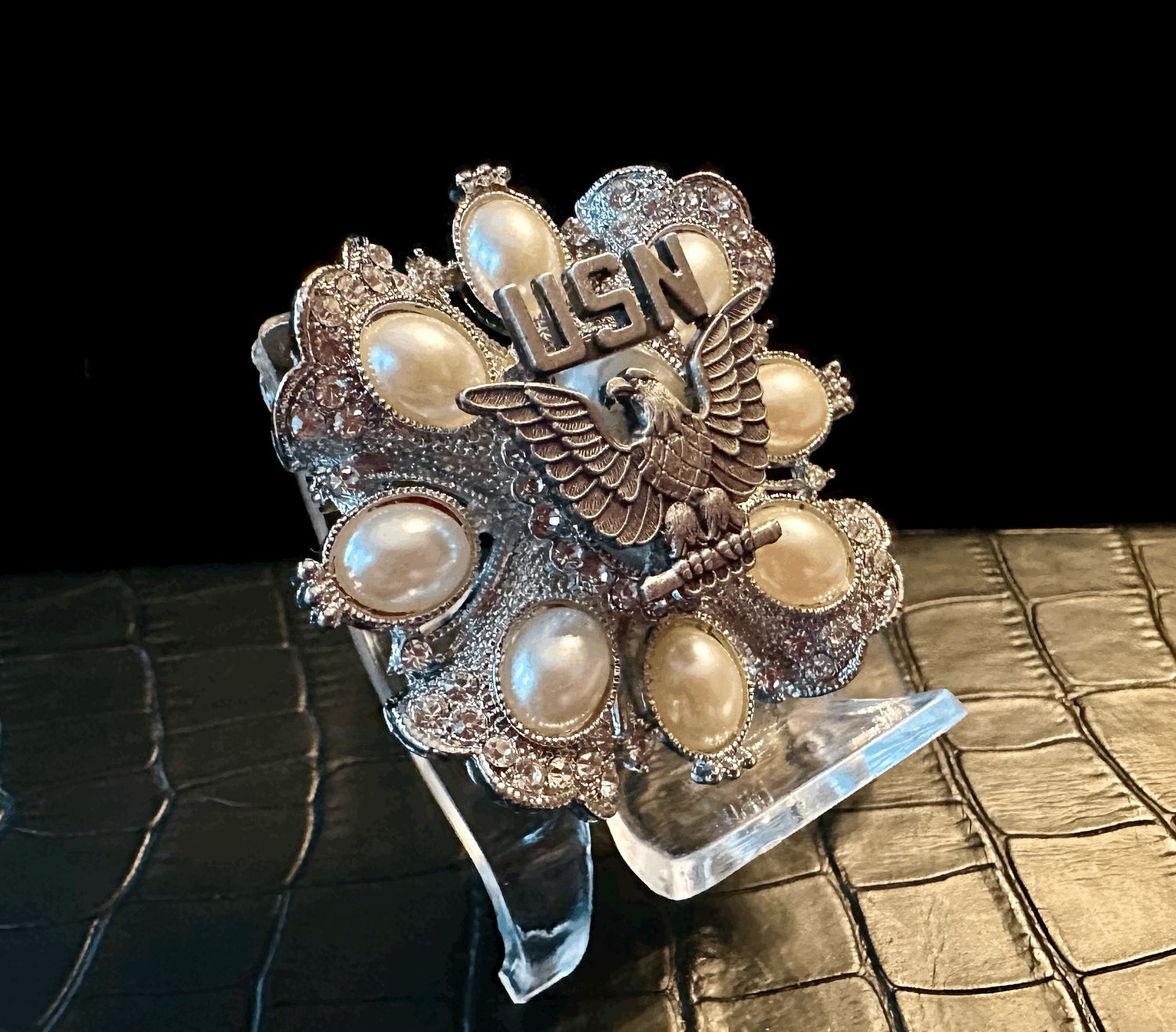 US Navy Bling Pin Brooch