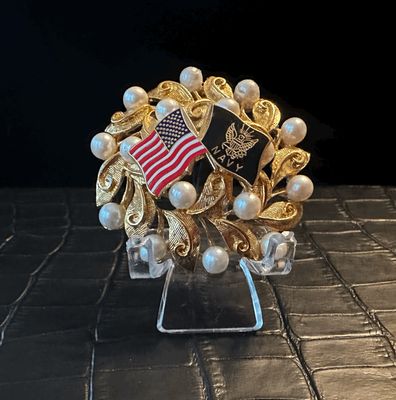 US Navy Bling Pin Brooch