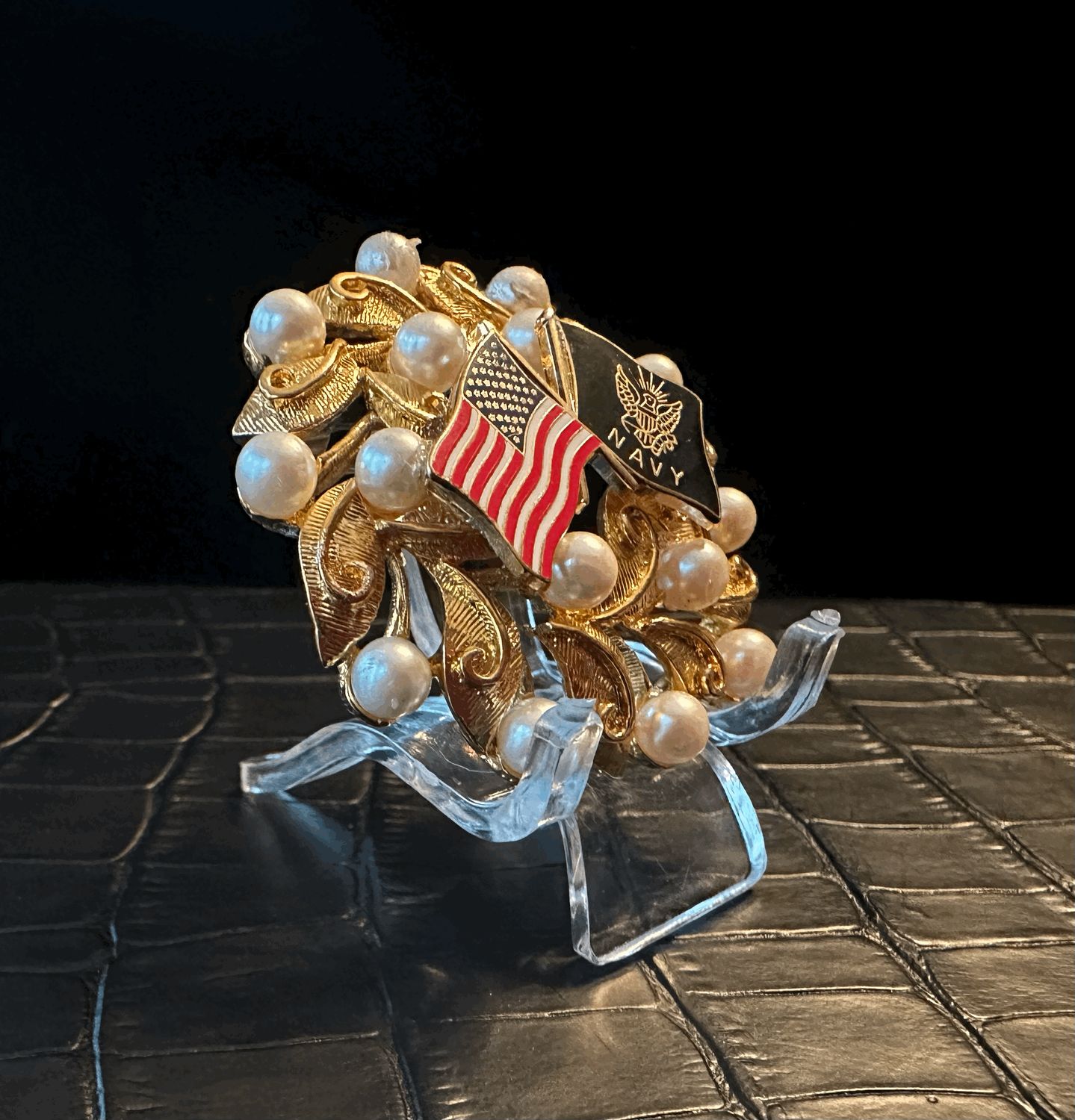 US Navy Bling Pin Brooch