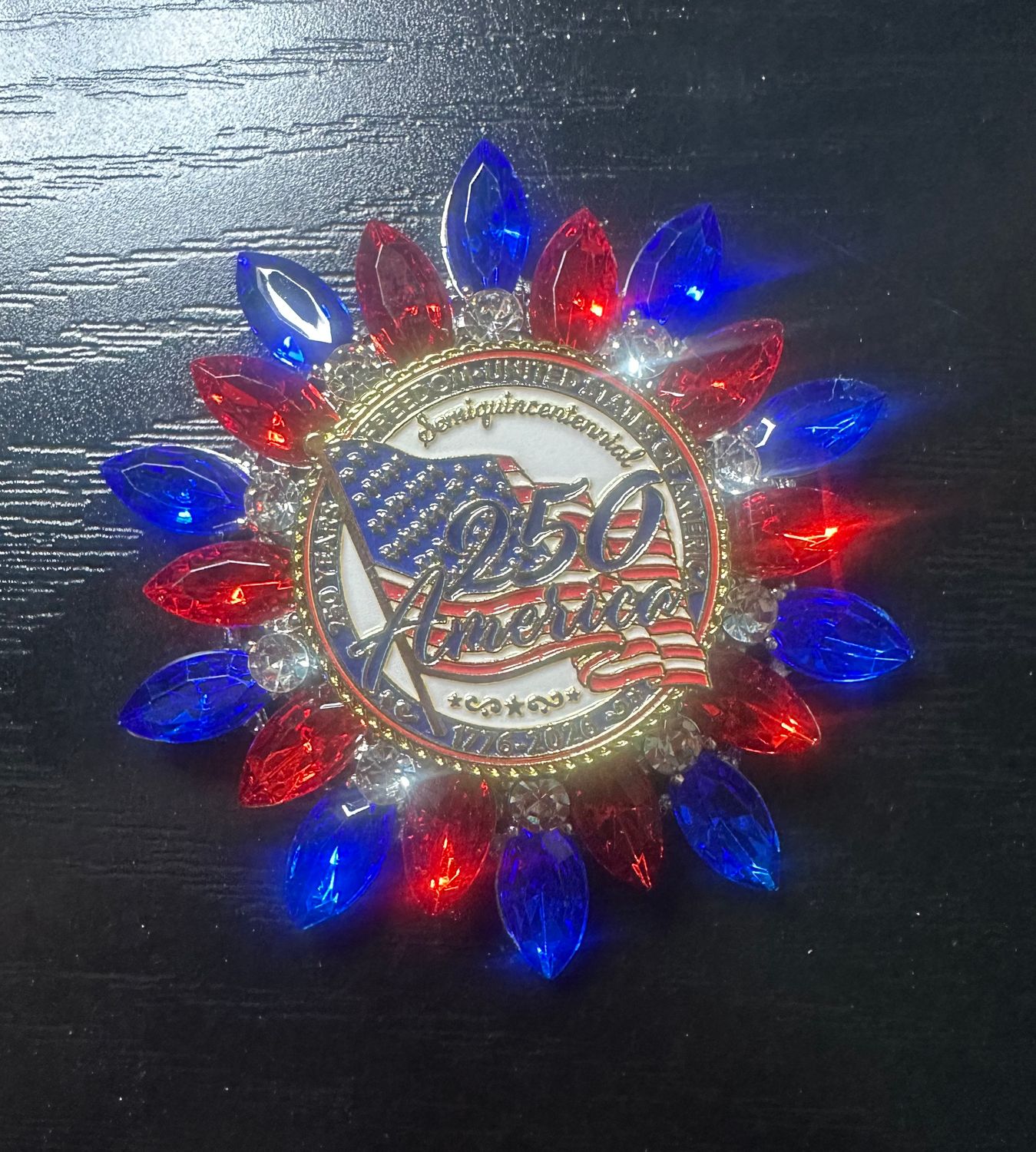America's 250th Bling Pin Brooch