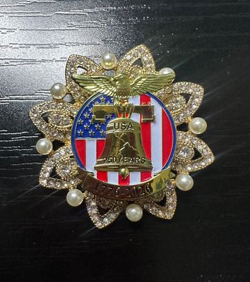 America's 250th Bling Pin Brooch - Pearl Eagle