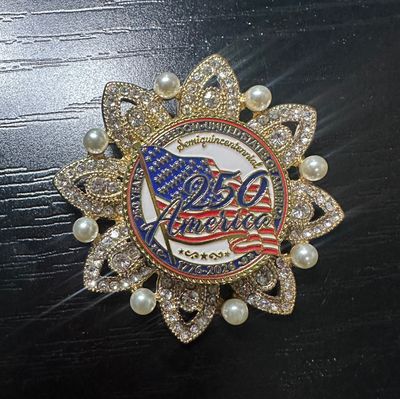 America's 250th Bling Pin Brooch - Pearl