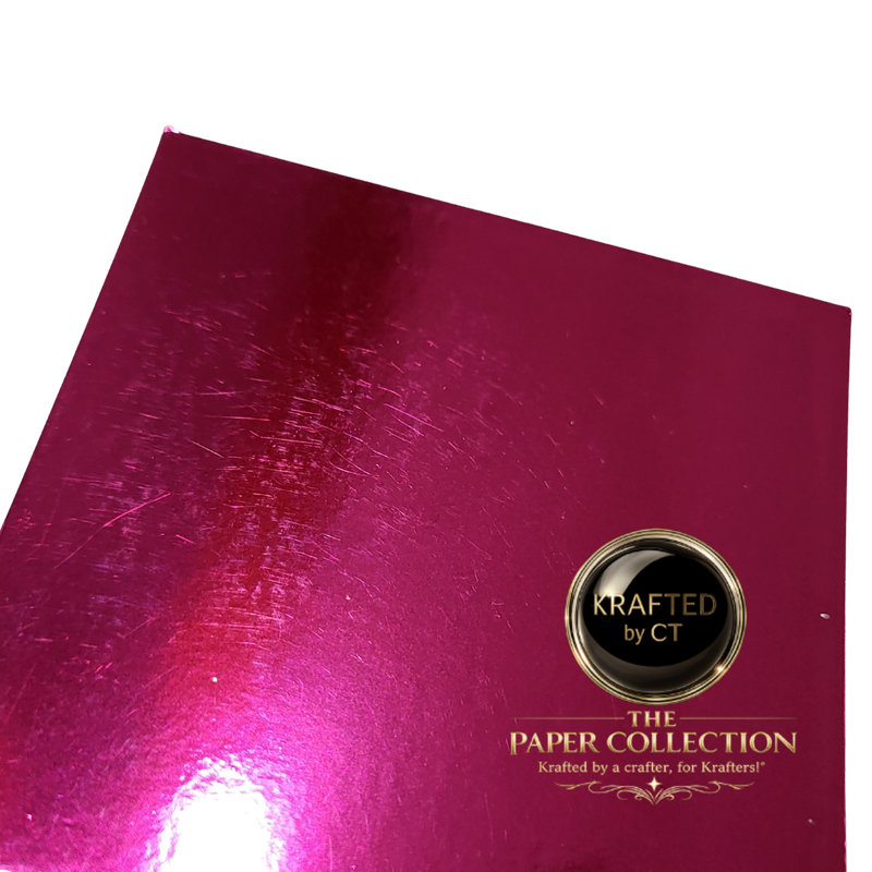 Fuchsia Fusion Pink Mirror Cardstock – 12" x 12" | 100lb (270 GSM)
