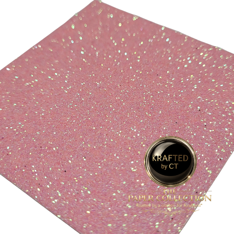 Soft Pink Glitz - 12"  x 12" Glitter Cardstock